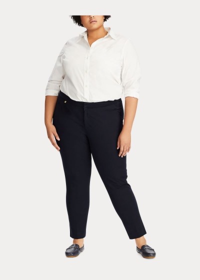 Women's Ralph Lauren Cotton Twill Skinny Ankle Pants | 340596COX